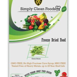 A poster of frozen food with the words simply clean foods written in front.