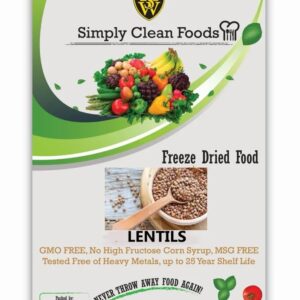 A poster of food with the words simply clean foods on it.