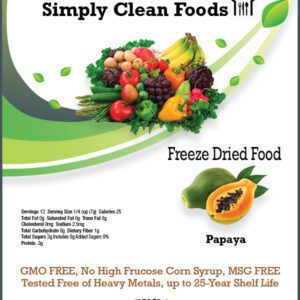 thumbnail simply clean foods poster with papaya