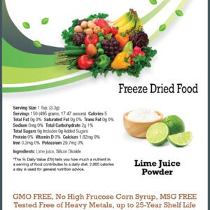 LIME JUICE POWDER - 150 SERVINGS