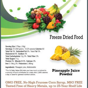 PINEAPPLE JUICE POWDER - 35 SERVINGS - NEW PRODUCT